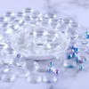 HAUTOCO 120 Pieces Transparent Glass Dome Cabochons Round Cabochons Tiles,