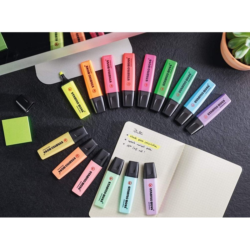 Highlighter - STABILO BOSS ORIGINAL Yellow 4pcs