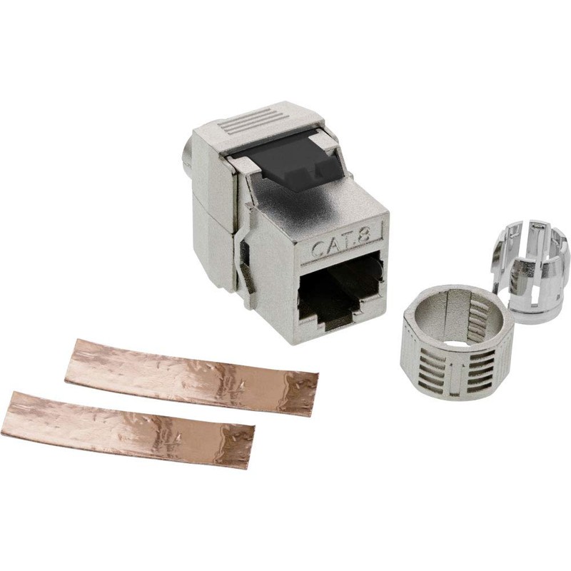 InLine 76202G Keystone RJ45 Socket SNAP-In Cat.8.1 Screw Cap