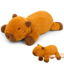KOPHINYE Weighted Capybara Stuffed Animal,10in Capybara Plush Weighted Stuffed Animal for Kids, Cute Huggable Cartoon Plush Birthday Gifts for Kids, Boys and Girls