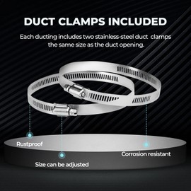 Simple Deluxe 4 Inch Dryer Vent Hose, Flexible Aluminum Ducting, Heavy Duty Three-Layer Protection, 25FT Long Duct for Ventilation Heating Cooling, Silver