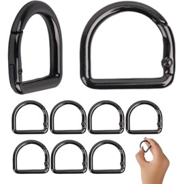 Small Carabiner Clips 10Pcs Spring D Rings Spring Snap Hook Carabiner Keychain Key Hooks Buckles Clasp for Sewing Dog Collar Purse Shoulder Bag Chain Paracord Lanyard Trigger D-Rings Keyrings