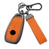 Qunzes Key Fob Cover with Heavy-duty Keychain for Benz A-Class