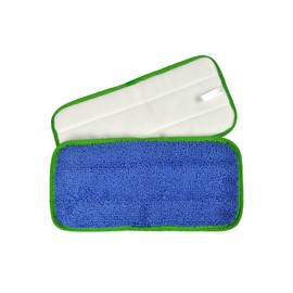 CleanAide All-Purpose Microfiber Twist Yarn Mop Pads for Dust, Dirt & Pet Hair, Hook & Loop Backing, Machine Washable & Reusable, Home & Commercial Cleaning, 10-Inch, 6-Pack, Green