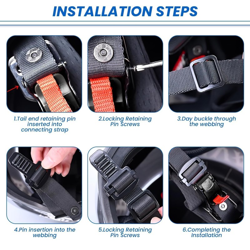 Liqqlex Motorcycle Helmet Quick Release Buckle Kit, Stainless Steel Ratcheted