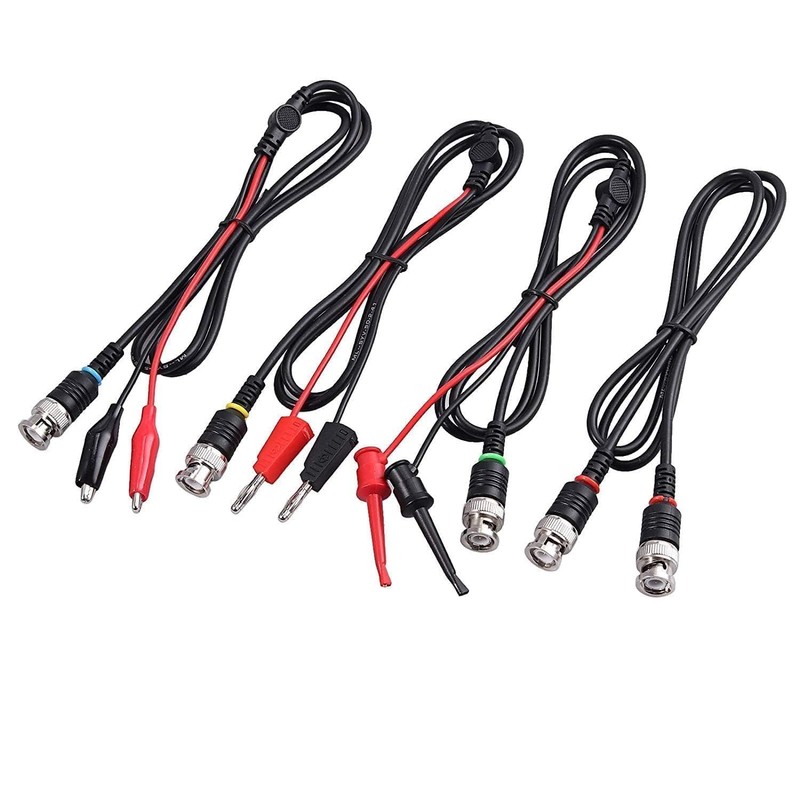 2 Packs Oscilloscope Clip Probes with BNC to Minigrabber Test