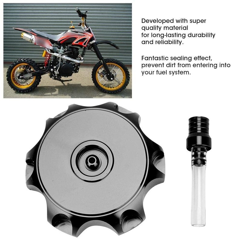 EBTOOLS Motorcycle Fuel Cap Aluminum Black Screw In 50-160cc Offroad