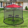 6FT/9FT/11FT Patio Umbrella Mosquito Netting with Zipper Door, Polyester Mesh - Windproof & Portable (6Feet)