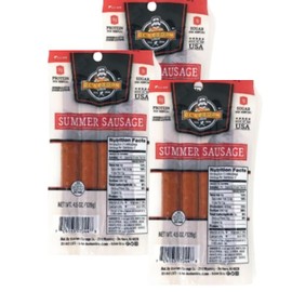 Dearborn Brand Summer Sausage 4.5 oz - Bursting with Flavor, Perfect for Sharing! Pack of 3