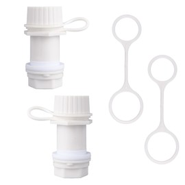 Goktvai 2pcs Cooler Drain Plug Kit for Igloo, Durable Threaded Drain Plug with Tethered Cap Practical Cooler Replacement Parts Suitable for Igloo 50-165 Qt Bmx