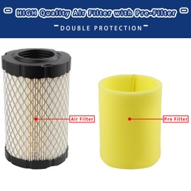 590825 796031 Air Filter for BS 594201 591344 JD D100 D110 D105 D125 D130 Lawn Tracker 4243 Air Filter Tune Up Kit for Husqvarna YTH22V46 YTH24V48 YTA22V46 Engine