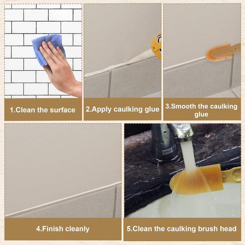 8pcs Rubber Caulking Tool, Reusable Sealant Spatula Spreader 4 Sizes