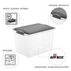 Rotho Storage Box with Lid Transparent and Compact