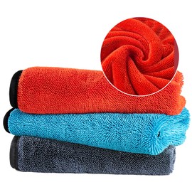 Yolistar Trockentuch Dusche 3er-Pack,Fast Dry Trockentuch,Mikrofasertücher,40 * 60cm Ultra saugstarkes Trockentuch,Fusselfrei & Kratzfrei für Autopflege,Haushalt,Camping Anlässe（rot,blau und grau）