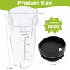 Blender Cups Replacement for Nutri Ninja Blender 16oz Cups with