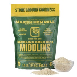 Marsh Hen Mill Carolina Gold Rice Middlins | Premium Heirloom Broken Rice with Rich Nutty & Floral Notes | Gluten-Free & Non-GMO | Perfect for Southern & Gourmet Cooking | 24 oz (Pack of 1)