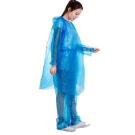 AISHITE 3/10/100 Piece Set, Raincoat, Top and Bottom Set, Disposable Rainwear, Poncho, Rain Gear, Rain Kappa, Bicycle, Outdoor, Work, Lightweight, Transparent, Unisex, Commuting to Work or School,