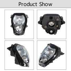 waltyotur Motorcycle Front Headlight Assembly Replacement for Suzuki GSXR 1300 Hayabusa 1997-2007