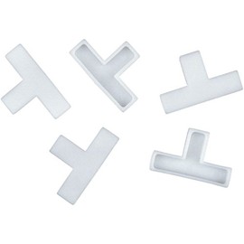 Connex COX792014 T-Shaped Tile Spacers of Plastic, White, 4 mm, Set of 250 Piece