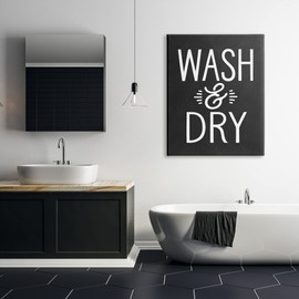 Stupell Industries Wash and Dry Vintage Cleaning Phrase Kitchen Laundry