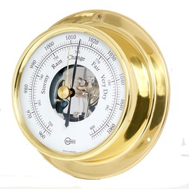 Barigo Marine Barometer Tempo Brass 4Inch