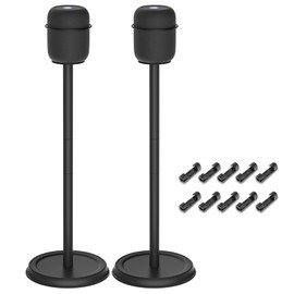 Heavy Duty Speaker Stand Compatible with Homepod 1 and Homepod 2 Stand Floor Speaker Stands for for Homepod Stand 1st & 2nd Generation Easy to Install, 2 Pack-Black