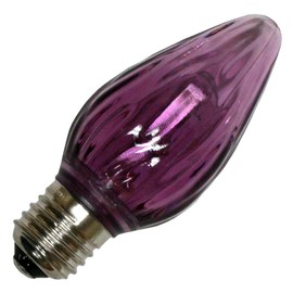 Action Lighting 22703 - Flame F15 Medium Screw Base Purple LED Christmas Light Bulb