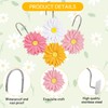 CTOHN 12-Piece Flowers Shower Curtain Hooks, Daisy Floral Stainless Steel