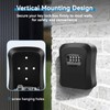 Weatherproof Heavy-Duty Wall-Mounted Key Lock Box with 4-Digit Combination and