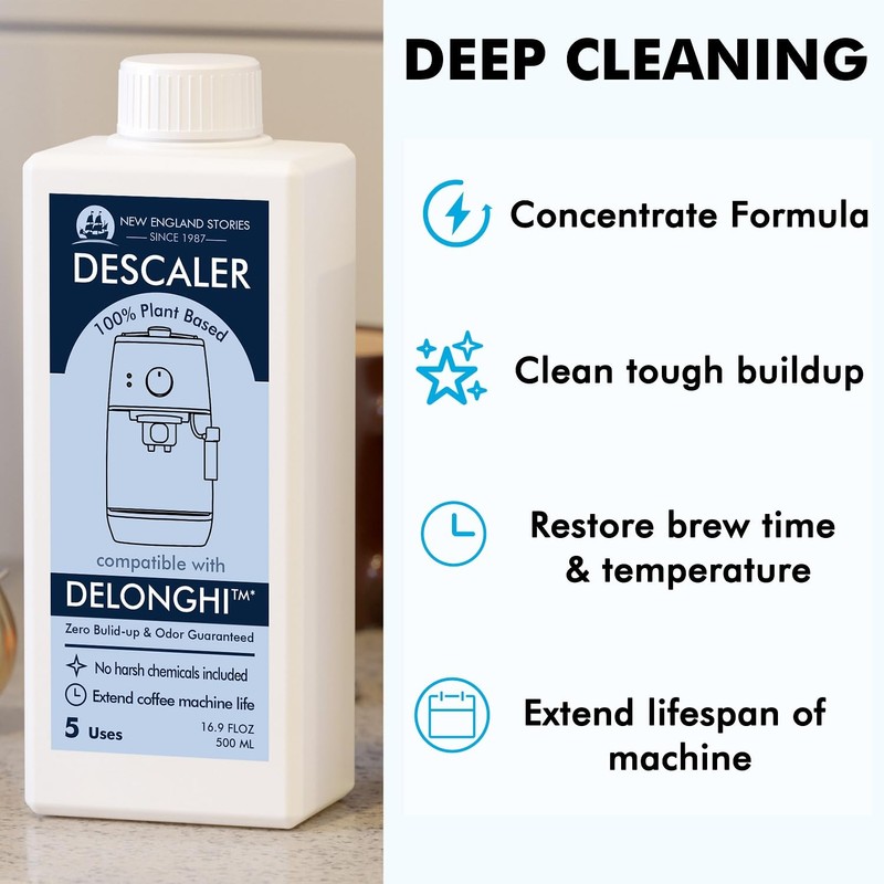 10 Uses DeLonghi Compatible Descaling Solution, Specially Designed to Clean
