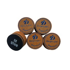 DDonglai 5PCS Packed Brown/Black Premium Laminated Billiard Cue Tips, Laminated Pool Cue Tips, Max Grip Power Cue Tips-M Hardness