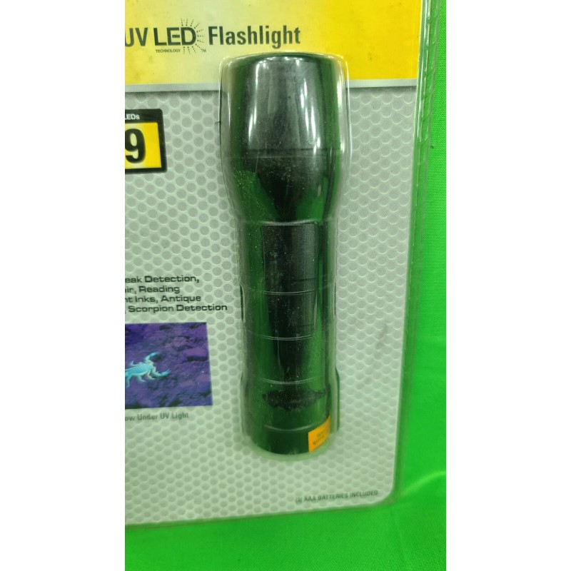 Defiant LOT OF 2 DEFIANT 9 UV LED ALUMINUM FLASHLIGHT-100