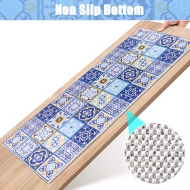 Shower Mat Non Slip, Extra Long Bath Tub Mat Non Slip Anti Mould 40x100cm, Loofah Bathroom Shower Mat for Inside Shower, Soft Textured Bath Massage Mat for Bathtub Bathroom Floor with Drain, Quick Dry