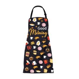 ENSIANTH Breakfast Apron Good Morning Aprons for Men Women Breakfast Maker Apron Funny Breakfast Food Aprons with Pockets (Breakfast Apron)