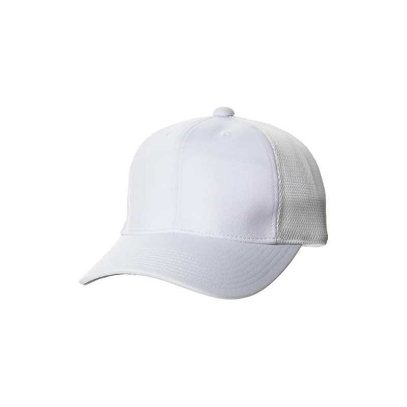 SSK BC074 Cap Square Brim 6-way Semi-Mesh Baseball Cap, white