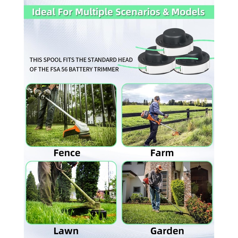 Replacement Spool For Stihl Fsa 56 3 Pack,Weed Eater String