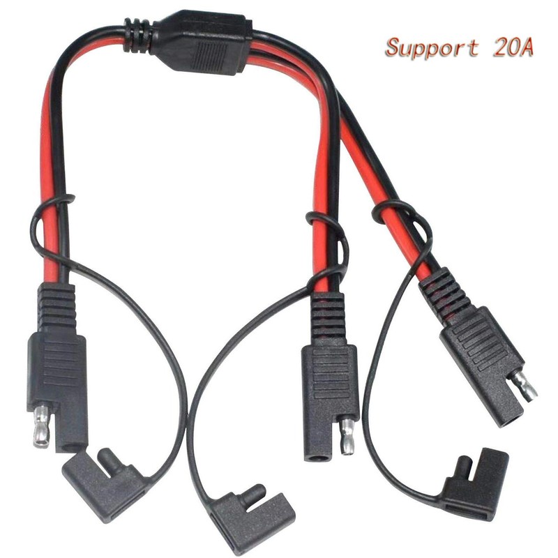 14AWG SAE DC Power Automotive Connector Cable Y Splitter 1