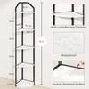 70" Tall Corner Shelf Stand, 5 Tier Wood Shelves for