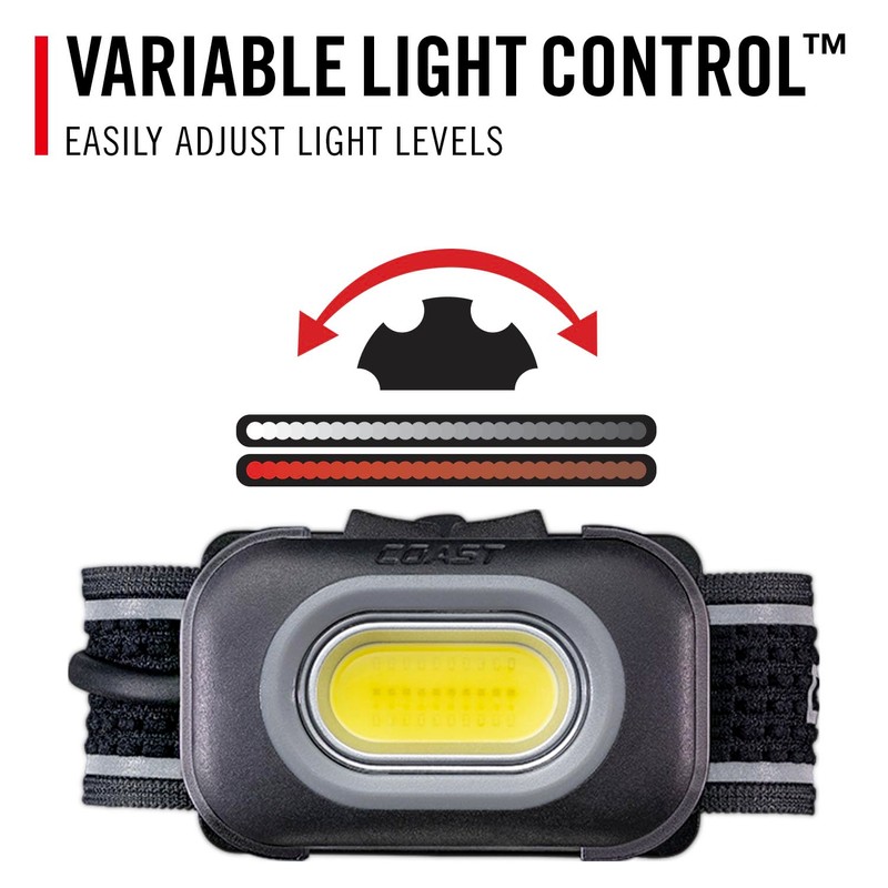 Coast RL10R 750 Lumen Rechargeable LED Headlamp with Variable Light