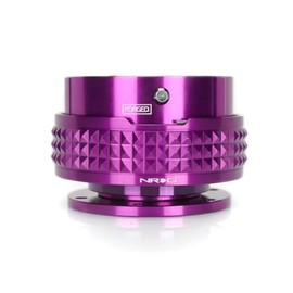 NRG Innovations NRG-SRK-210PP-PP Gen 2.1 Race Steering Wheel Quick Release Kit Adapter, Purple Body/Purple Pyramid Ring