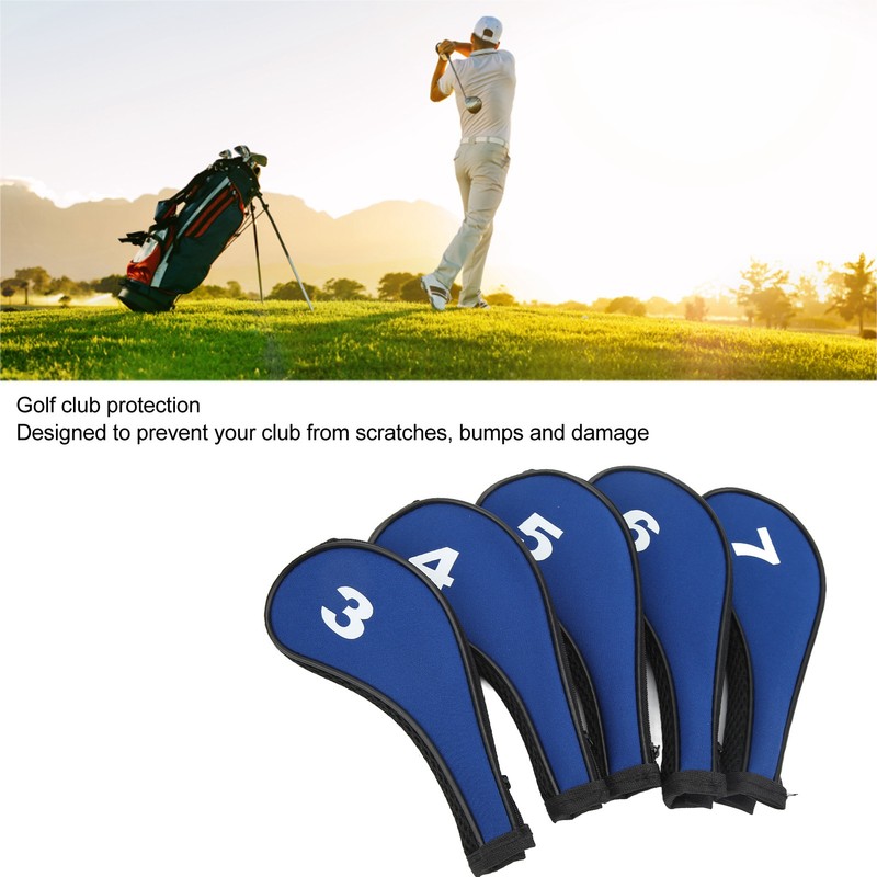10pcs Golf Iron Head Cover with Number Printing Neoprene Zippered