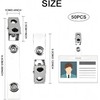 Enenes Pin Style Combi Clip Horizontal Name Badge Holders,ID Card