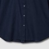 JAJU [JAJU] Soft Linen Blend Long Sleeve Shirt_Navy