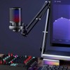Micrófono de Condensador USB,Micrófono Streaming, RGB Microfono PC, Sensor de