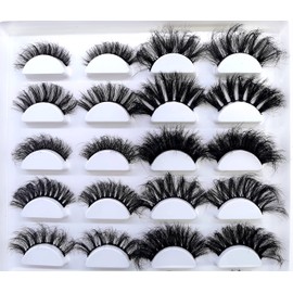 AMSDCN 14/16 Pairs Fluffy mix Lashes 10-25mm 3D Mink Lashes Long Thick Natural False Eyelashes Wholesale Lashes (SD-01)