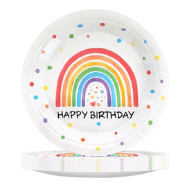 BEAUTY PLAYER Christmas Party Tableware Set, Disposable, Party Supplies, Fashionable, Decorative Prop, Cute (Birthday-A1)