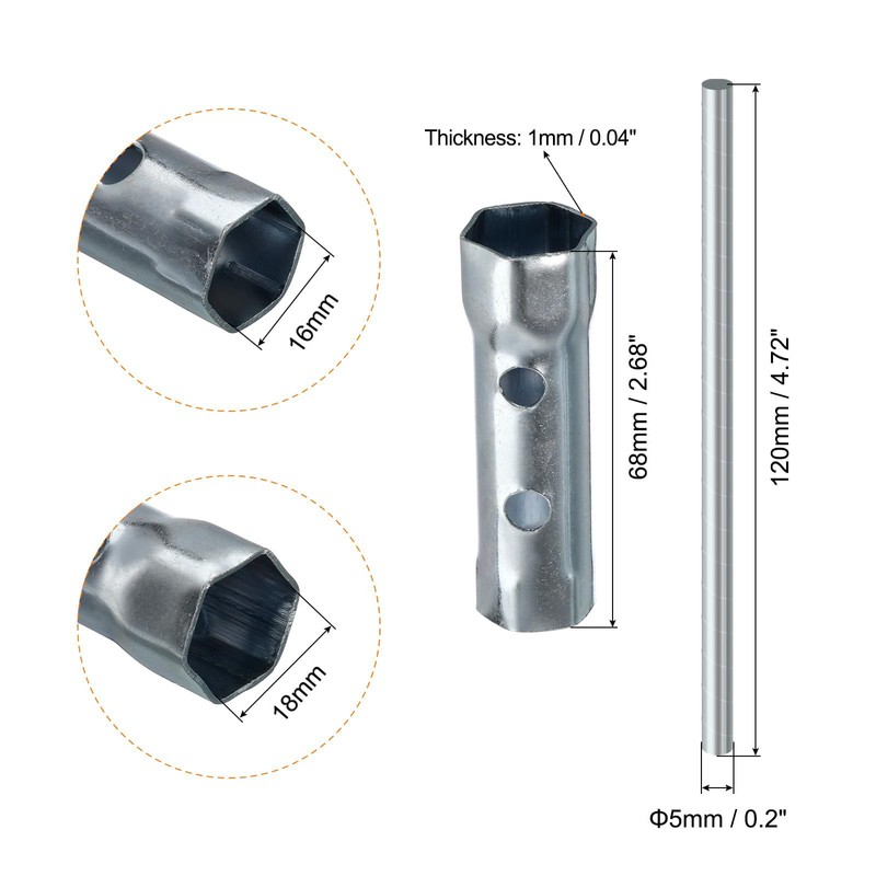 TA-VIGOR 3Pcs Spark Plug Socket Wrench Set, Double-Ended Spanner with