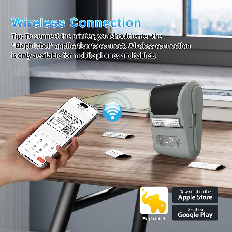 Funio Label Maker with Tape, Label Printer for Business, Sticker