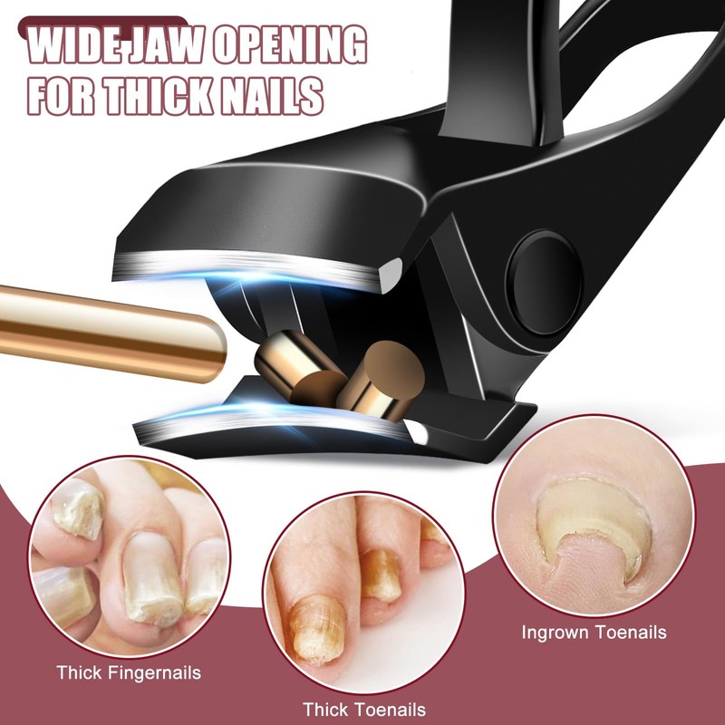 Toenail Clippers for Seniors Thick Toenails - Large Angled Toe