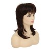Siudus Brown Mullet Wigs for Women Shaggy Shoulder Lenght 70s